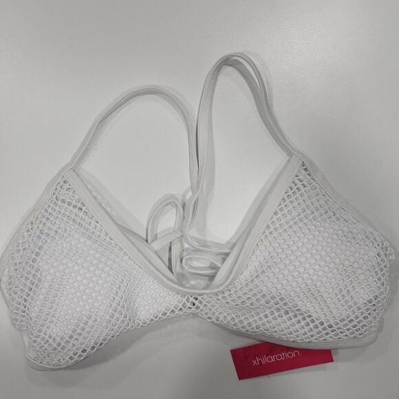 Xhilaration White Mesh Bralette Bikini Top - Picture 5 of 8